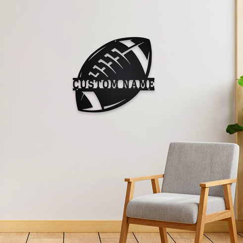 SweetJECCU 16 Personalized Custom Name Football with LED Night Light, Neon Light Wall Sign Colors Changing with Remote