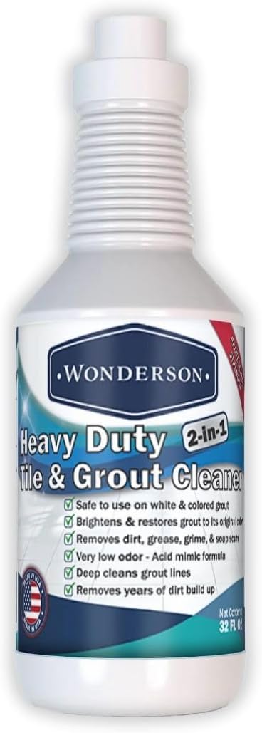 Wonderson Professional Strength 2-in-1 Heavy Duty Tile & Grout Cleaner with Acid Mimic