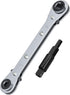 HVAC Service Wrench, Refrigeration Ratcheting Wrench 3/8 1/4 5/16'' 3/16'' AC Wratchet Tool with Hex Bit Adapter UIInosoo for Air Conditioning, Refrigeration Equipment, Gas Furnace by Ullnosoo