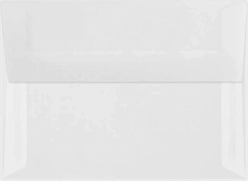 LUXPaper A7 Invitation Envelopes | Peel & Press | 5 1/4" x 7 1/4" | Clear Translucent | 30lb. Text | 50 Qty
