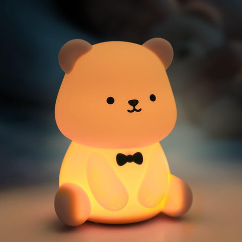 30min 3 6 Bear Night Lamp- Auto-Off Kids Toddler Nursery Bedside Nightlight, Brightness Modes Light Colors Night Light