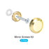 METALLIXITY Mirror Screws (25mm/0.98") 2Pcs, Decorative Brass Polished Cover Cap Nails