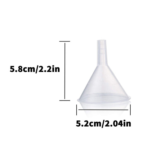 Plastic Funnel Set, 3 Pcs Lab PP Funnels (Pack of 3) 100mm x 2, 75mm x 2, 50mm x 2