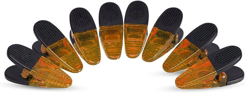 Thick Plastic Clips with Neodymium Magnet, 3-1/4" Length, Durable All-Purpose Clips in Orange