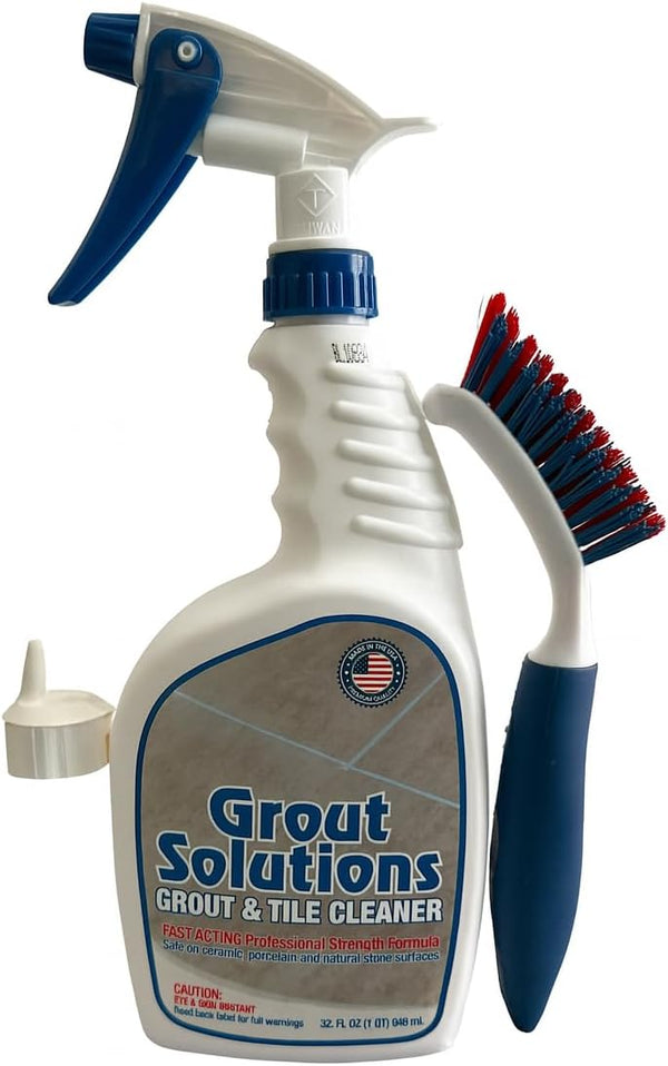 Grout Solutions Professional-Grade Grout Cleaner for Tile, Ceramic, Porcelain & Marble Acid-Free Formula for