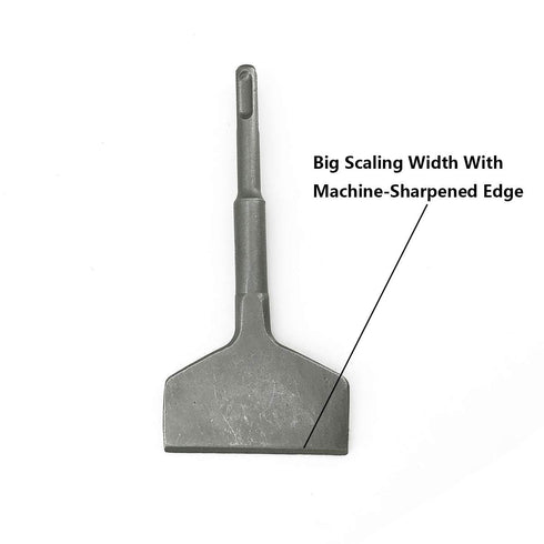 3" x 6.5" Concrete Tile Thinset Scaling Chisel, SDS-Plus Shank Flat Wide Chisel Bit
