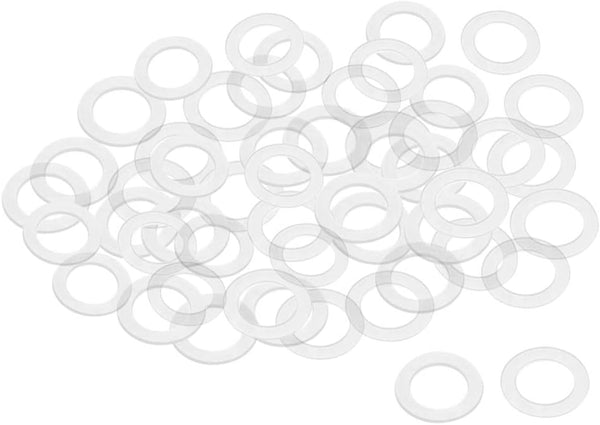 uxcell Nylon Flat Washers M14, 22mm OD, 14mm ID, 1.2mm Thickness, Sealing Gasket for Faucet Pipe Water Hose, Clear,
