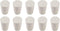 10 Pcs 1# White Solid Rubber Stoppers, Tapered Lab Plugs, Dia. 19mm x Dia. 14mm - Height 26mm