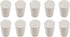 10 Pcs 1# White Solid Rubber Stoppers, Tapered Lab Plugs, Dia. 19mm x Dia. 14mm - Height 26mm
