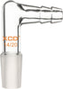 XCD Glass Vacuum/Gas Adapter 90-Degree Bent Borosilicate Glass Inlet Adapter with 14/20 Inner Joint Hose