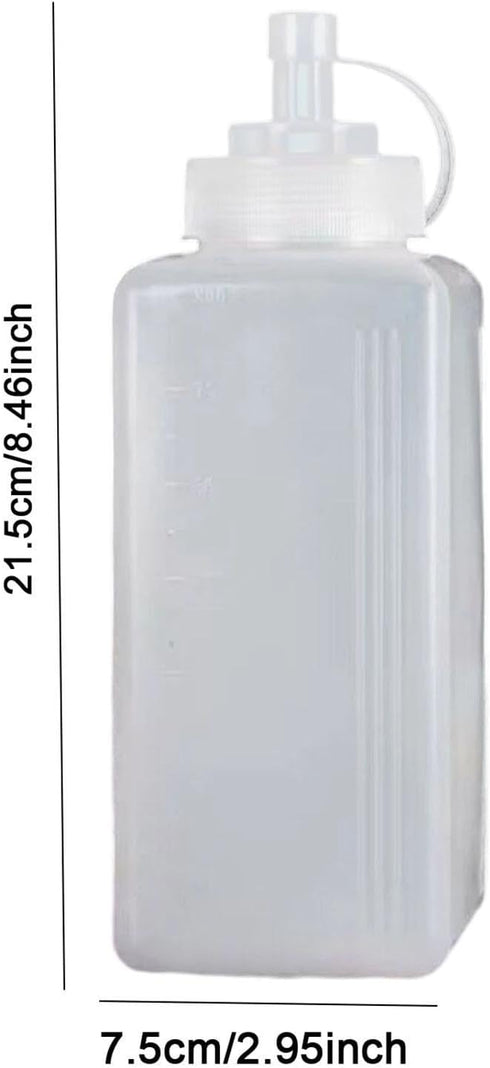 Commercial 800ml Condiment Bottle Ketchup Bottle Leakproof with Lid Ketchup Honey Dispenser for Kitchens Mustard BBQ