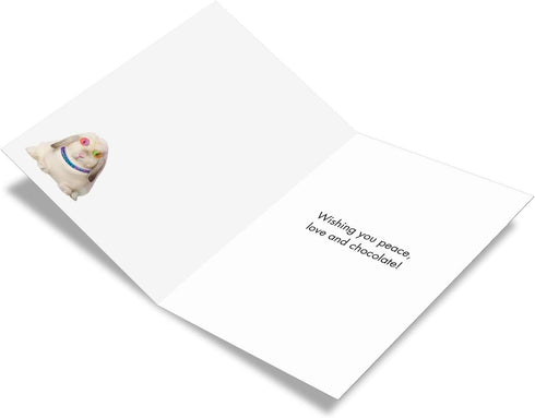 NobleWorks Funny Easter Card with Envelope - Humor Notecard for Easter (1 Card) - Hippie Rabbit