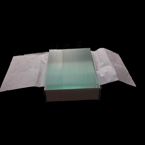 MUHWA - 50PCS Blank Microscope Slides and 100 PCS 22mmx22mm Square Cover Glass (7101 Non-Frosted)