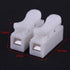 Push Quick Wire Cable Connectors, 50pcs 2 Pin Spring Wire Connectors White Wiring Terminal Blocks for Lighting Electrical and Automotive Wiring Electricity