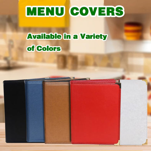 2-Pack 8.5 11 4 8 Restaurant Menu Covers x - Menu Holder Page View, Menu Book Menu Sleeves for Restaurant, Bar, Caf