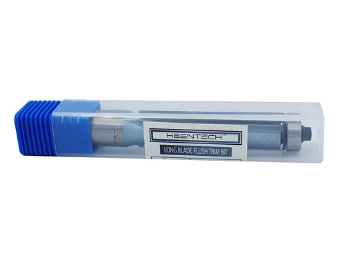 KEENTECH 1/2" Shank Router Bits, Extra Long Bearing Carbide Tipped Flush Trim Bit, Template Straight Cutting Tool