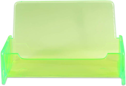 Beauticom Business Card Holder Organizer Stand Display, Green, 1 Piece for Offices, Salons, Receptionist
