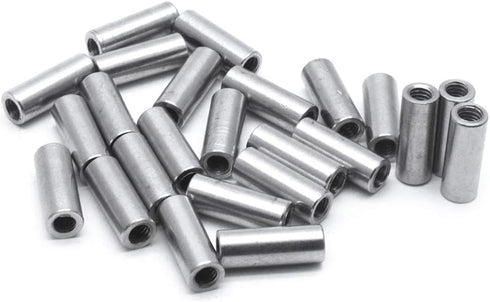 Sscon 25Pcs M4x16mm Round Coupling Nuts, 304 Stainless Steel Fasteners for Rod Bar Stud