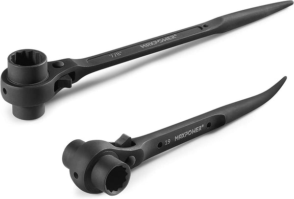 MAXPOWER 2PCS Scaffold Wrench Set, Dual Socket Scaffold 7/8 inch x 3/4