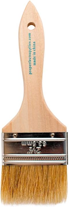 Pro Grade Chip Paint Brushes, 12-Pack 2.5" for Paints, Stains, Varnishes, Glues, & Gesso