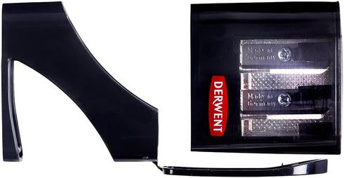 Derwent Twin Hole Pencil Sharpener, Black, 11.5mm & 8.25mm Sizes