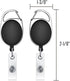 selizo 6pcs Retractable Badge Holders with Carabiner Reel Clip