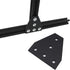 10pcs Corner Bracket Plate Black - 2020 Series T Shape Joint Plates with T Nuts and Screws for Aluminum Rail