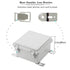Zulkit IP67 Waterproof Junction Box, Hinged Cover, Stainless Steel Latch, Plastic Enclosure for Project, Grey