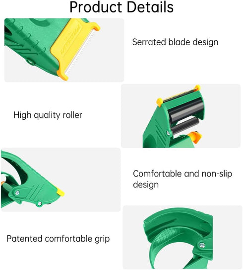 Professional Grade Packing Tape Dispenser, Heavy Duty Shipping Tape Cutter, Works with Tapes Up to 2 Inches