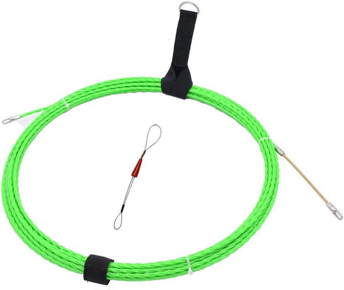 Fish Tape Electrical Wire Threader and Puller Tool 33 FT (10M) Upgrade Large Leader Hole Fastener