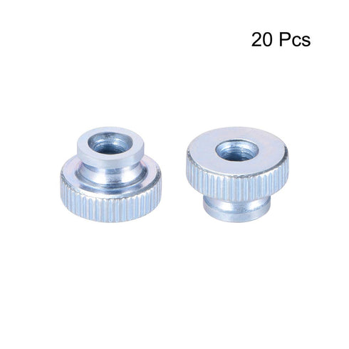 uxcell Knurled Thumb Nuts, 20Pcs M4x0.7mm Iron Round Knobs Fastener for 3D Printer Parts