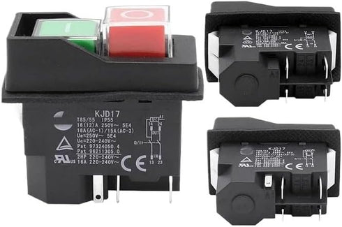 NSIXSURIM 1PC KJD17 4 KJD17F pin Switch Magnetic Meat Drilling Machine/Slicer Button