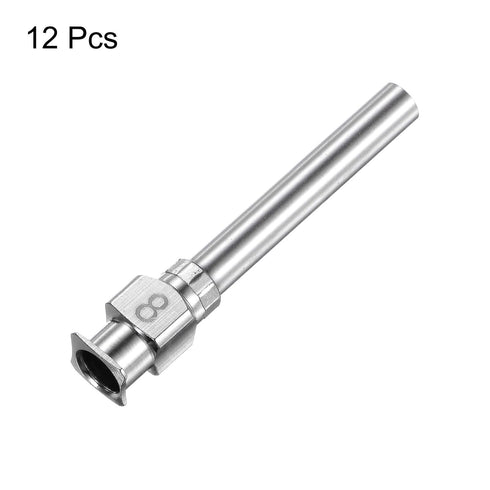 12pcs 8Gauge Stainless Steel Dispensing Needles, 1" Blunt Tips Luer Lock for Thick Liquids