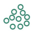 uxcell Fluorine Rubber O-Rings, 8.5mm OD 5.5mm ID 1.5mm Width FKM Seal Gasket for Machinery Plumbing, Green, Pack of 10