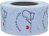Hybsk Rustic Baked with Love Stickers, 1.5" Inch Round Adhesive Labels (Total 500 Per Roll, Glossy)