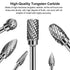 Carbide Burr Set: 10Pcs Rotary Burr Set Head with 1/8" Shank for Die Grinder Bit Tool