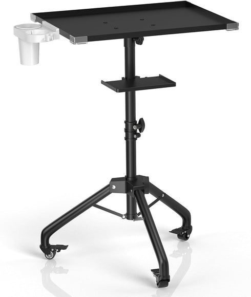 ZHOOGE Salon Tray Cart on Wheels with Stand Rack Tray, Premium Iron