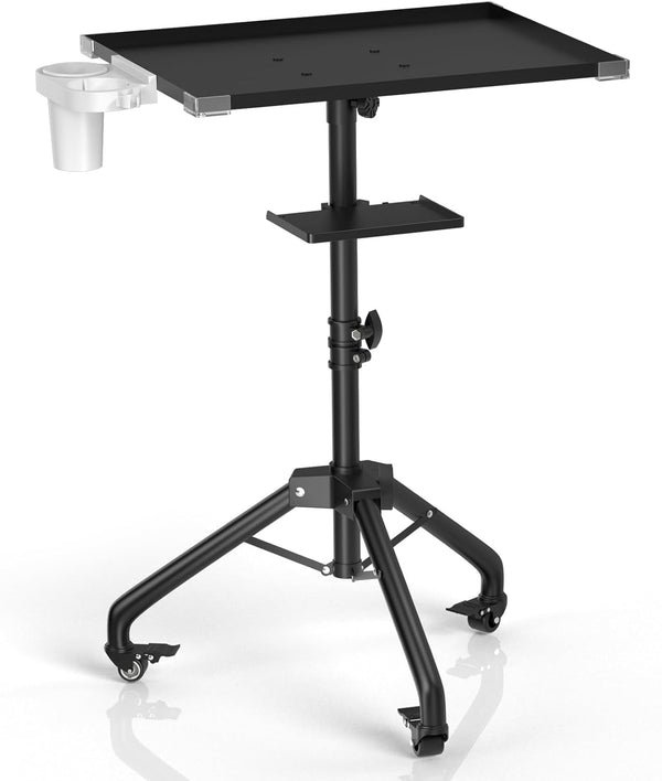 ZHOOGE Salon Tray Cart on Wheels with Stand Rack Tray, Premium Iron