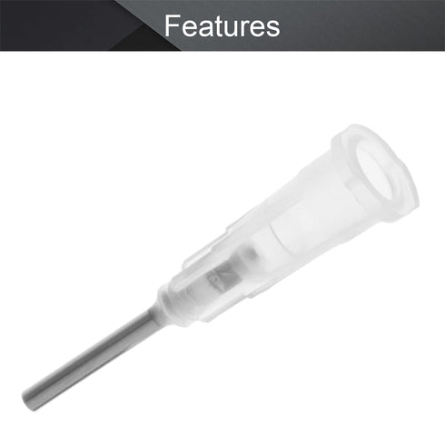 Utoolmart Industrial Dispensing Needle, 40pcs Blunt Needle, Stainless Steel Precision Applicator, 17G, Transparent Color