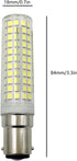 BA15D Bulbs 15W Dimmable, 120V 136-LEDs 2835SMD 6000K 2250LM CRI>90+,150 2-Pack LED Double Contact Bayonet Base