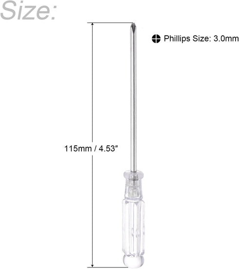 uxcell Mini Phillips Screwdriver, 3.0mm Cross Head 115mm Length, 5 Pcs for Small Appliances Repair