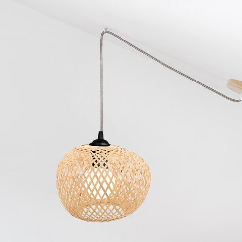 Vintage Bamboo Hanging Chandelier Lamp Shade