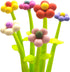 Flower Pens, Creative Gel Ink Silicone Flower Pen Bulk, 0.5 mm Writing Pen for School Office Home