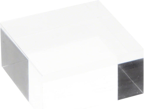 Plymor Clear Polished Acrylic Square Display Block, 1" H x 2" W x 2" D, 2 Pack
