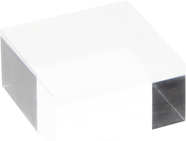 Plymor Clear Polished Acrylic Square Display Block, 1" H x 2" W x 2" D, 2 Pack