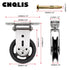 CNQLIS Gym Pulley Blocks, 3.46in Wall Mount Fixed Pulley Wheel, 180 Degree Rotation for Gym Equipment (2 Pcs)