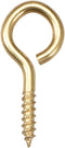 uxcell 0.9" Small Screw Eye Hooks - Self Tapping Screws Carbon Steel Screw-in Hanger Eye-Shape Ring Hooks, Gold (50pcs)