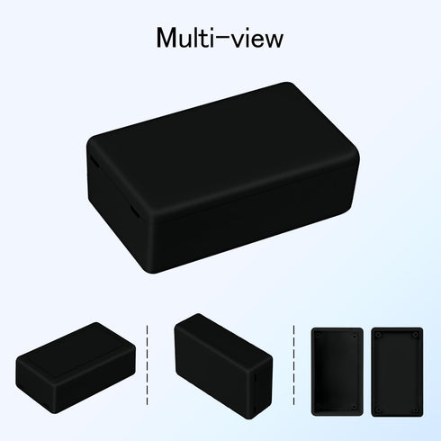 Project Box, 8 Pieces Electrical Box Small Junction Box, ABS Plastic Enclosure, Black, 3.15" x 1.97" x 1.02"