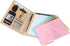 iCarryAlls 3-Ring Binder Portfolio with 3/4 Inch Round Ring, Document Storage with 5 Transparent Bags, Gray+Gold