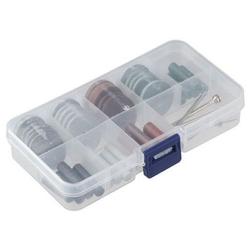 45Pcs Polishing Wheels Kit, Rotary Tool Accessory Set with 40Pcs Silicone Rubber Wheels and 5 Mandrel Shank
